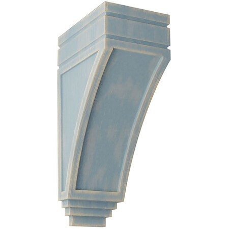 Ekena Millwork 5"W x 7 3/4"D x 14"H Large San Juan Wood Vintage Decor Corbel, Driftwood Blue CORWD05X07X14SJBU